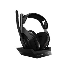 Logitech G Astro A50 Omni-Platform Wireless Gaming Headset + Base Station for PS5, Xbox, PC: PLAYSYNC Audio Switcher, <16 bit/48kHz (Console), <24 bit/48 kHz (PC), 24hr Battery, 2.4GHz & BT - black